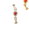 New ruby-set necklace clasp, copper-plated with real gold to retain color and exude a high-end feel, DIY jewelry accessory Item Picture